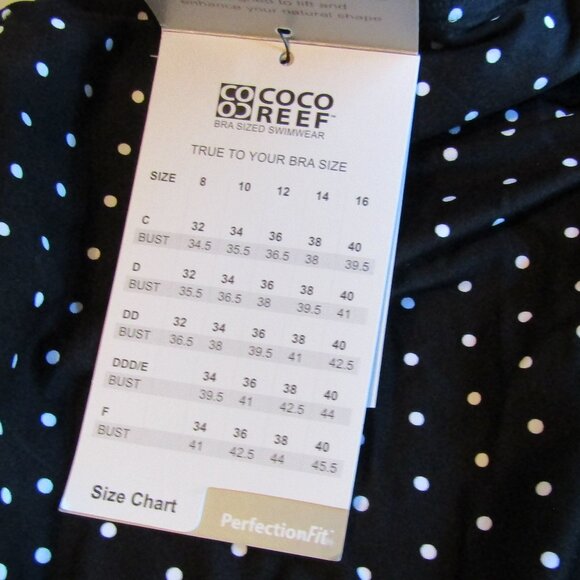 Coco Reef Bra Size 32/34 DD Tankini Top - Picture 8 of 8